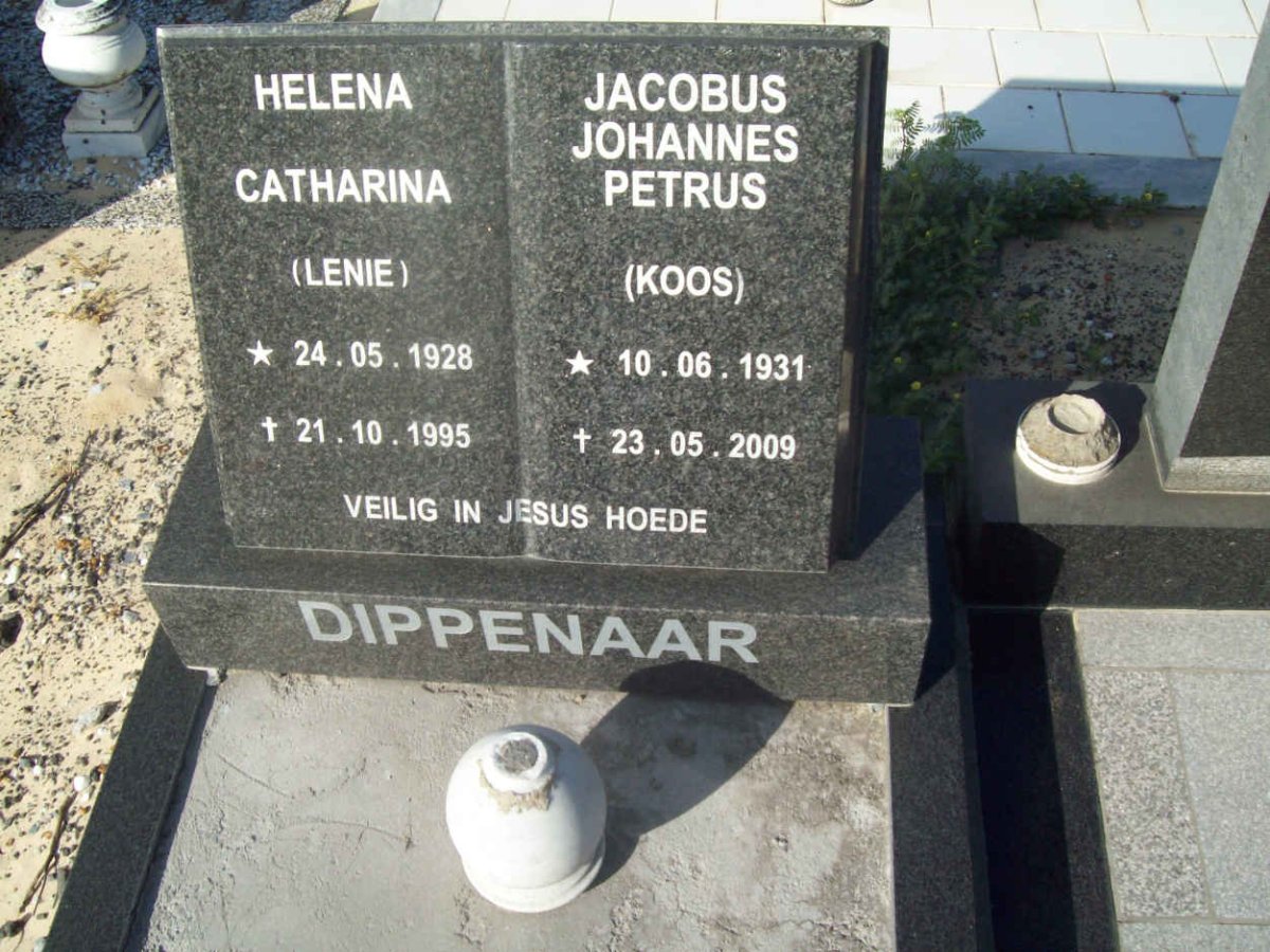 DIPPENAAR Jacobus Johannes Petrus 1931-2009 &amp; Helena Catharina 1928-1995