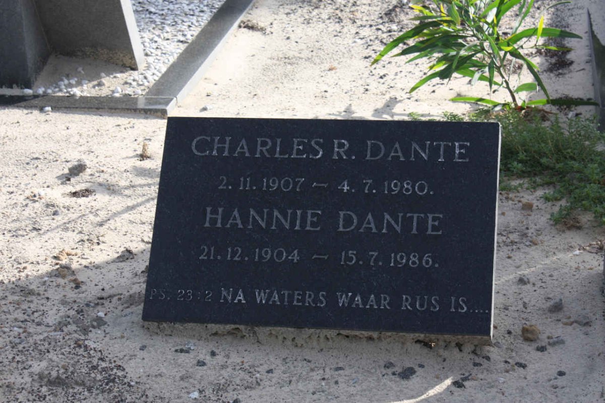 DANTE Charles R. 1907-1980 &amp; Hannie 1904-1986
