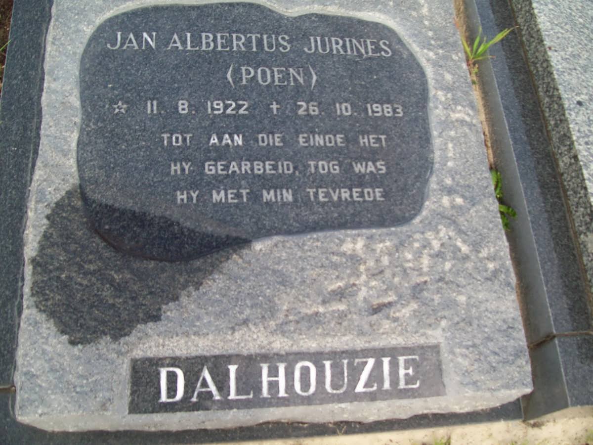 DALHOUZIE Jan Albertus Jurines 1922-1983