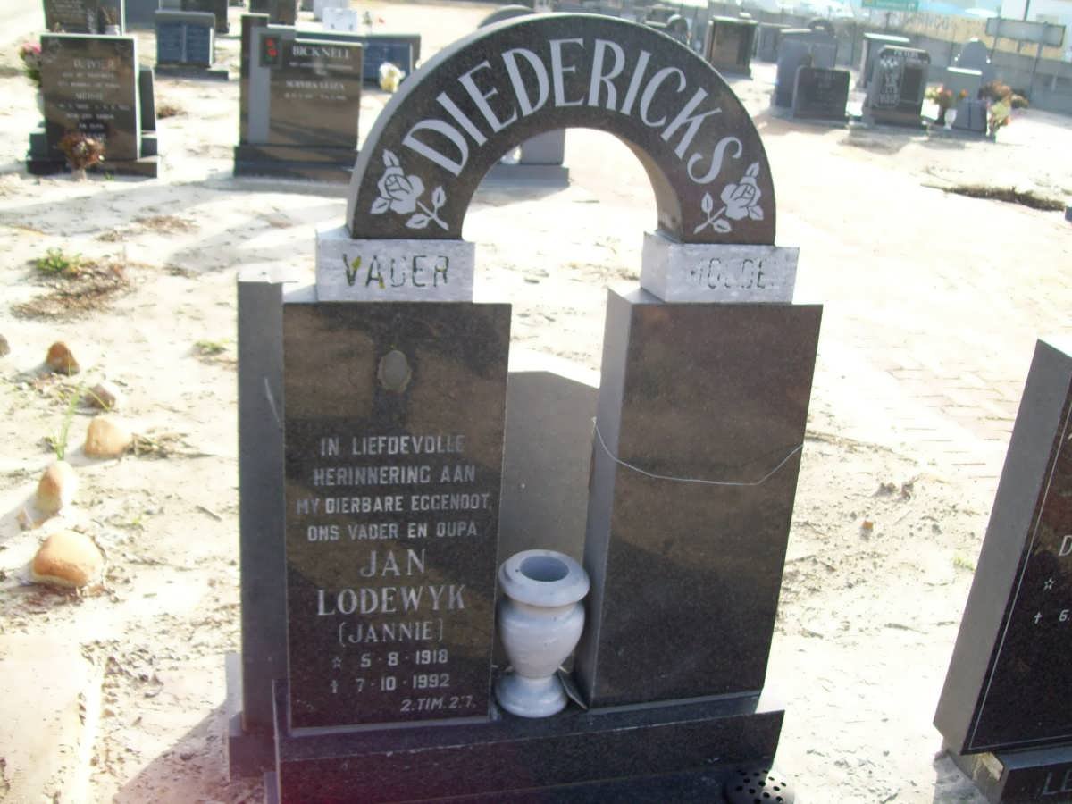 DIEDERICKS Jan Lodewyk 1918-1992