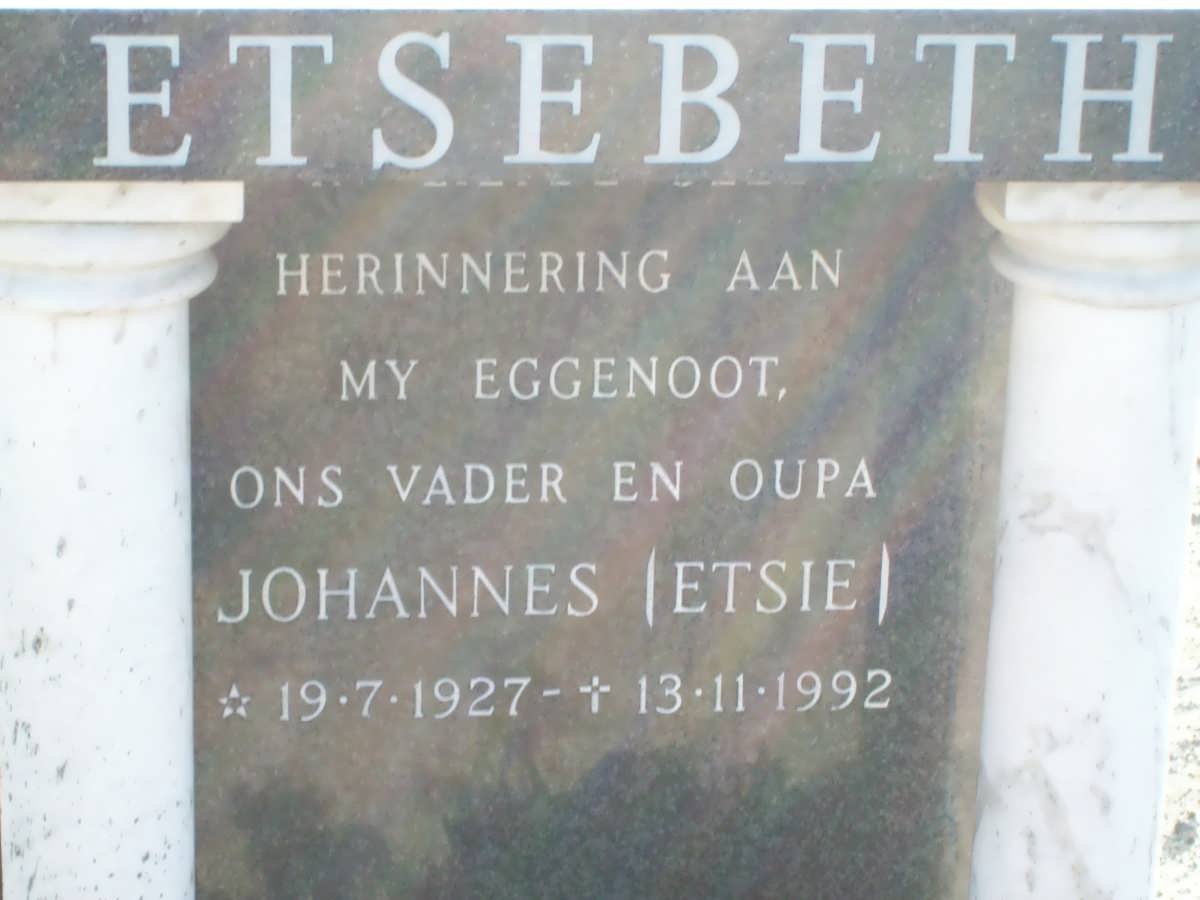 ETSEBETH Johannes 1927-1992