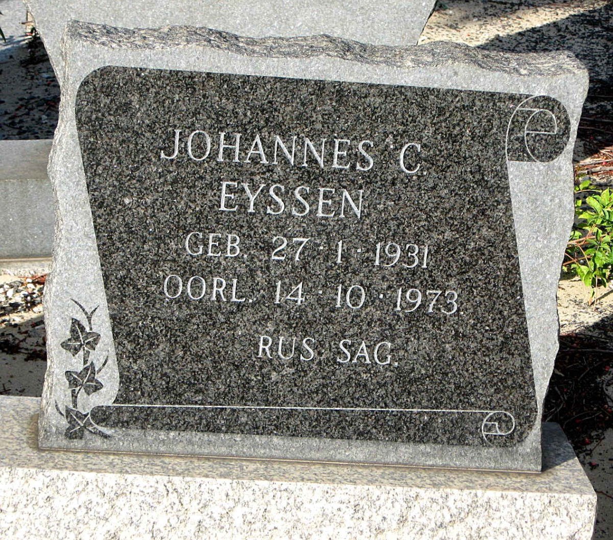 EYSSEN Johannes C. 1931-1973