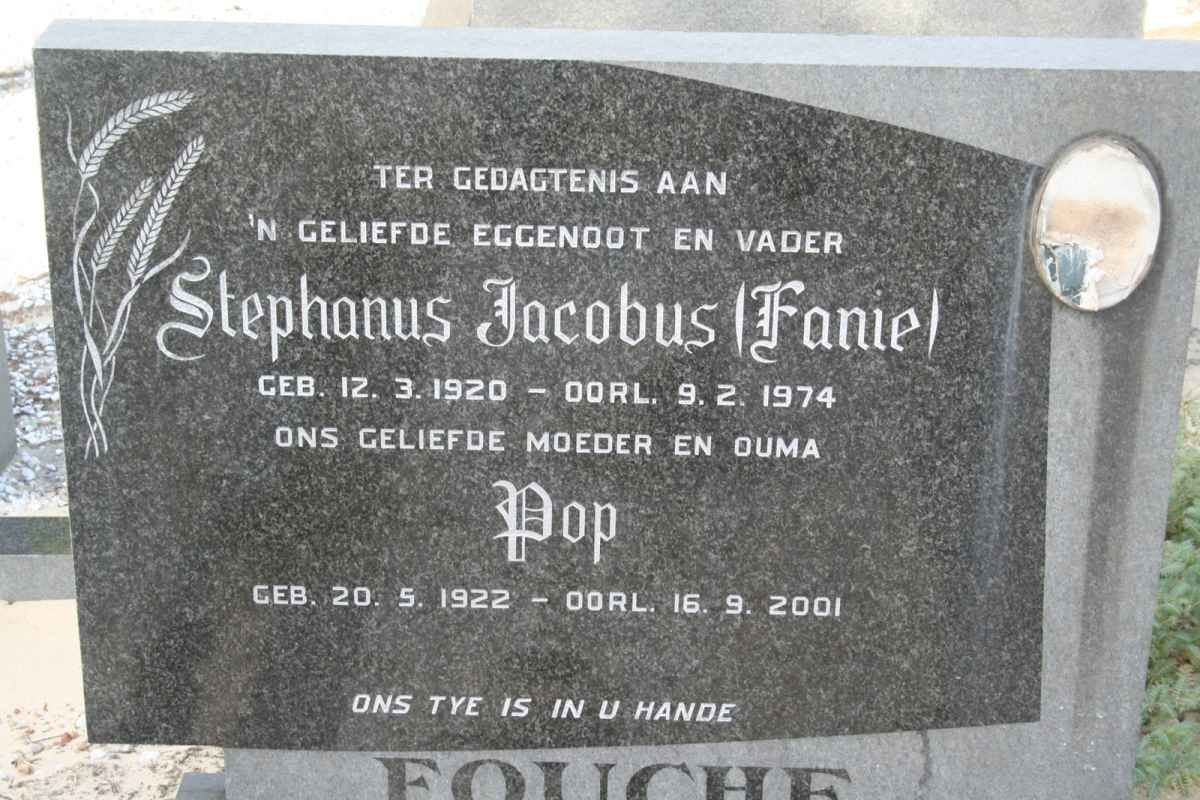 FOUCHE Stephanus Jacobus 1920-1974 &amp; Pop 1922-2001