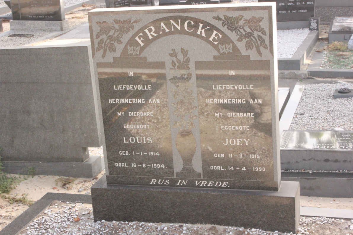 FRANCKE Louis 1914-1994 &amp; Joey 1915-1990
