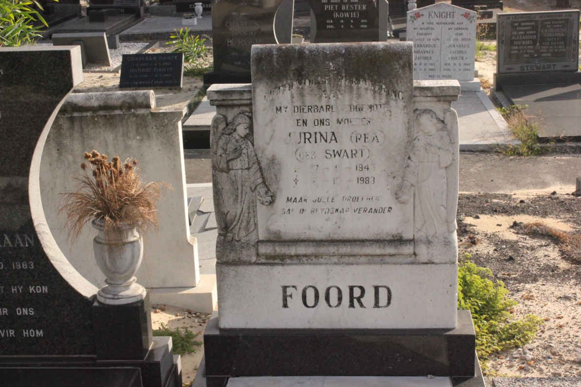 FOORD Jurina nee SWART 1943-1989