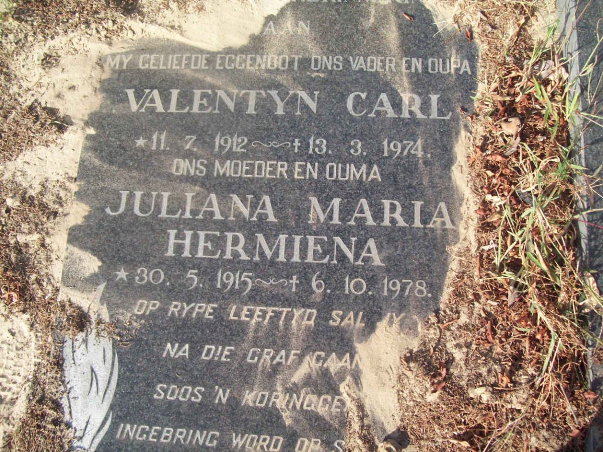 GERSTNER Valentyn Carl 1912-1974 &amp; Juliana Maria Hermiena 1915-1978