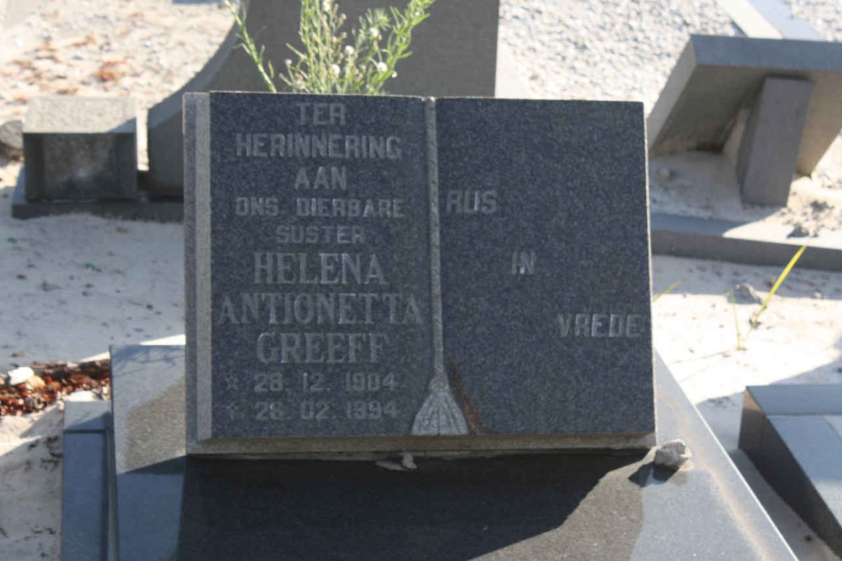 GREEFF Helena Antionetta 1904-1994