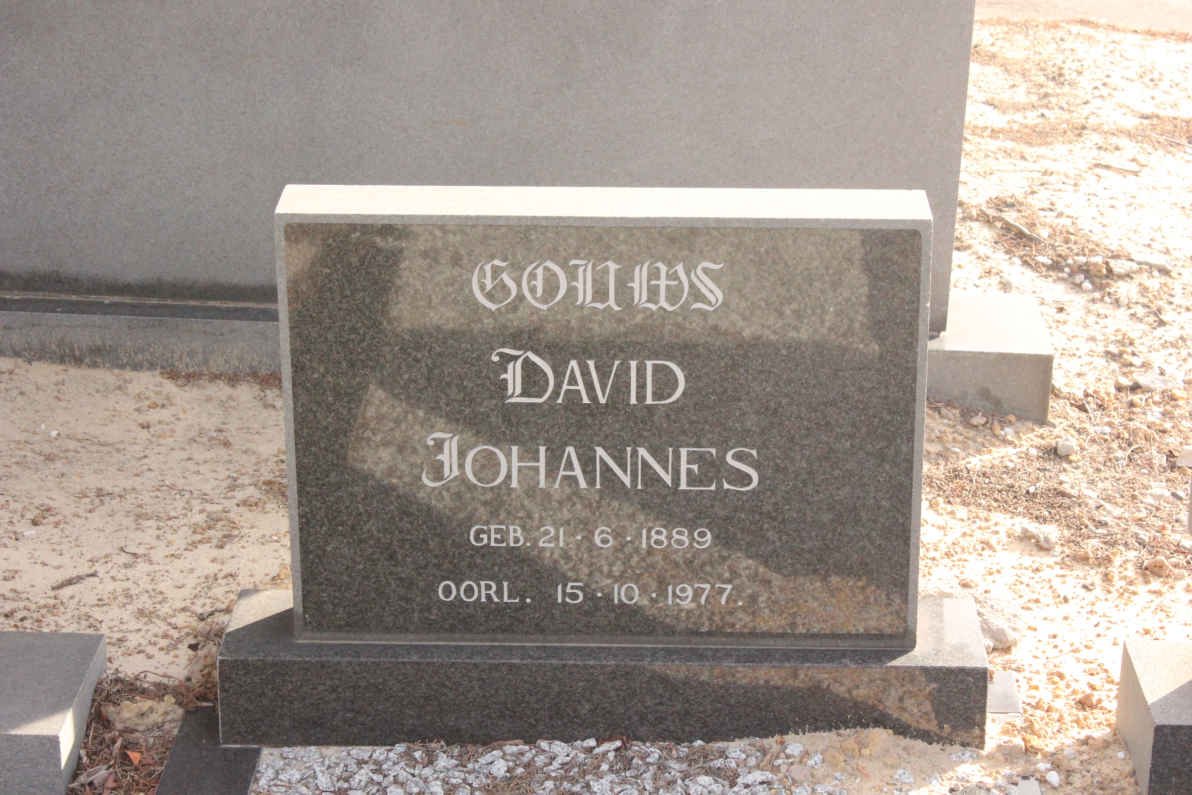 GOUWS David Johannes 1889-1977