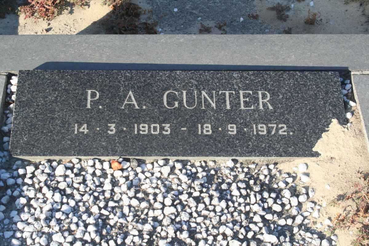 GUNTER P.A. 1903-1972