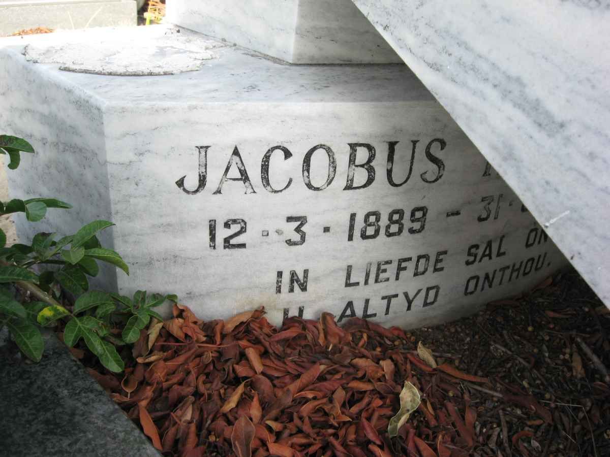 GUERRE Jacobus Hendrik, de la 1889-198?