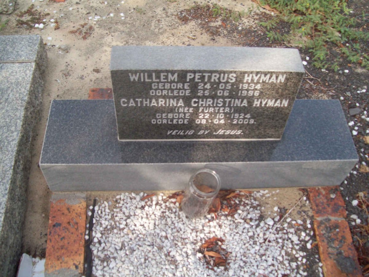 HYMAN Willem Petrus 1934-1996 &amp; Catharina Christina FURTER 1924-2009