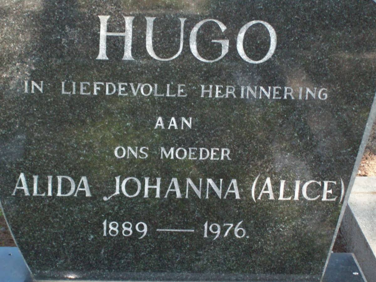 HUGO Alida Johanna 1889-1976