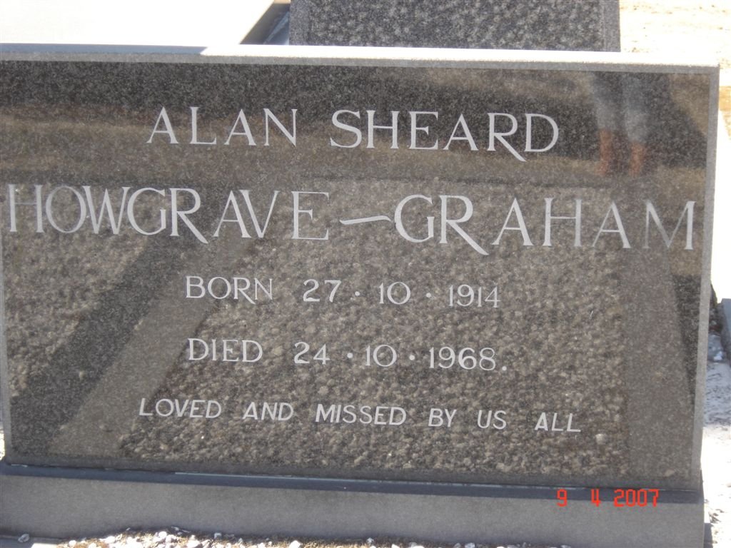 HOWGRAVE-GRAHAM Alan Sheard 1914-1968