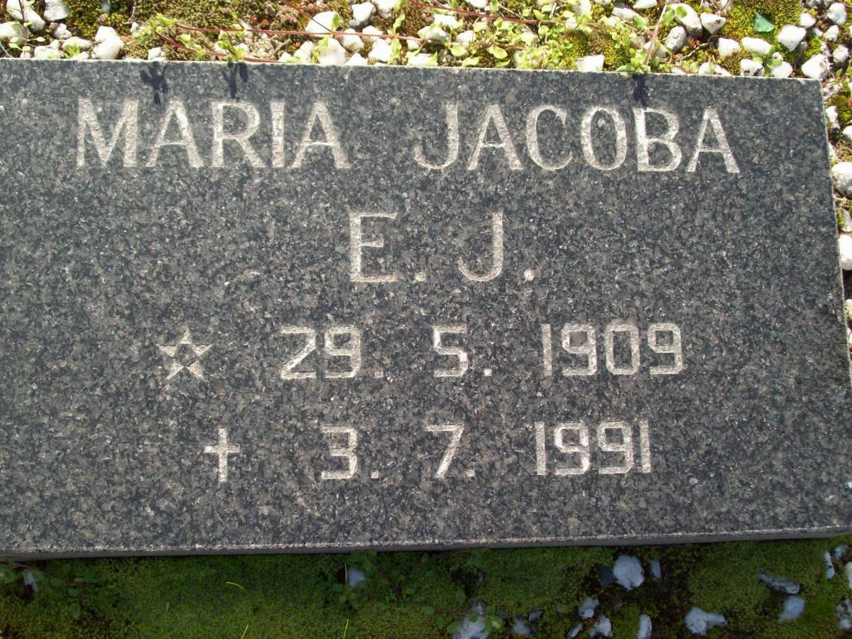HOPLEY  Maria Jacoba E.J. 1909-1991