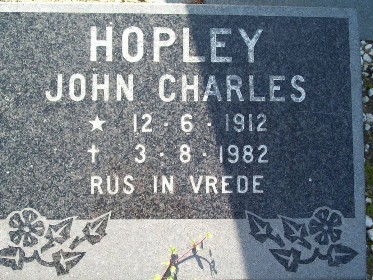 HOPLEY John Charles 1912-1982