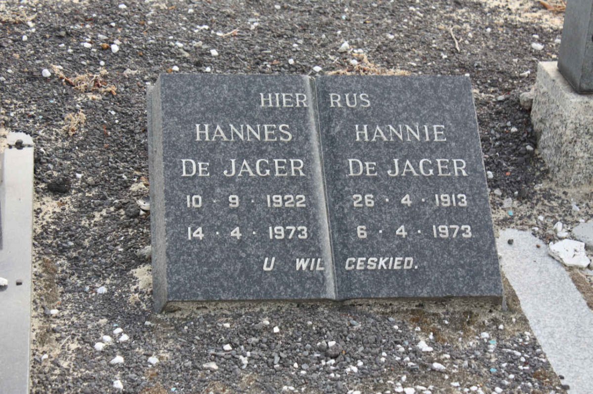 JAGER Hannes, de 1922-1973 &amp; Hannie 1918-1973