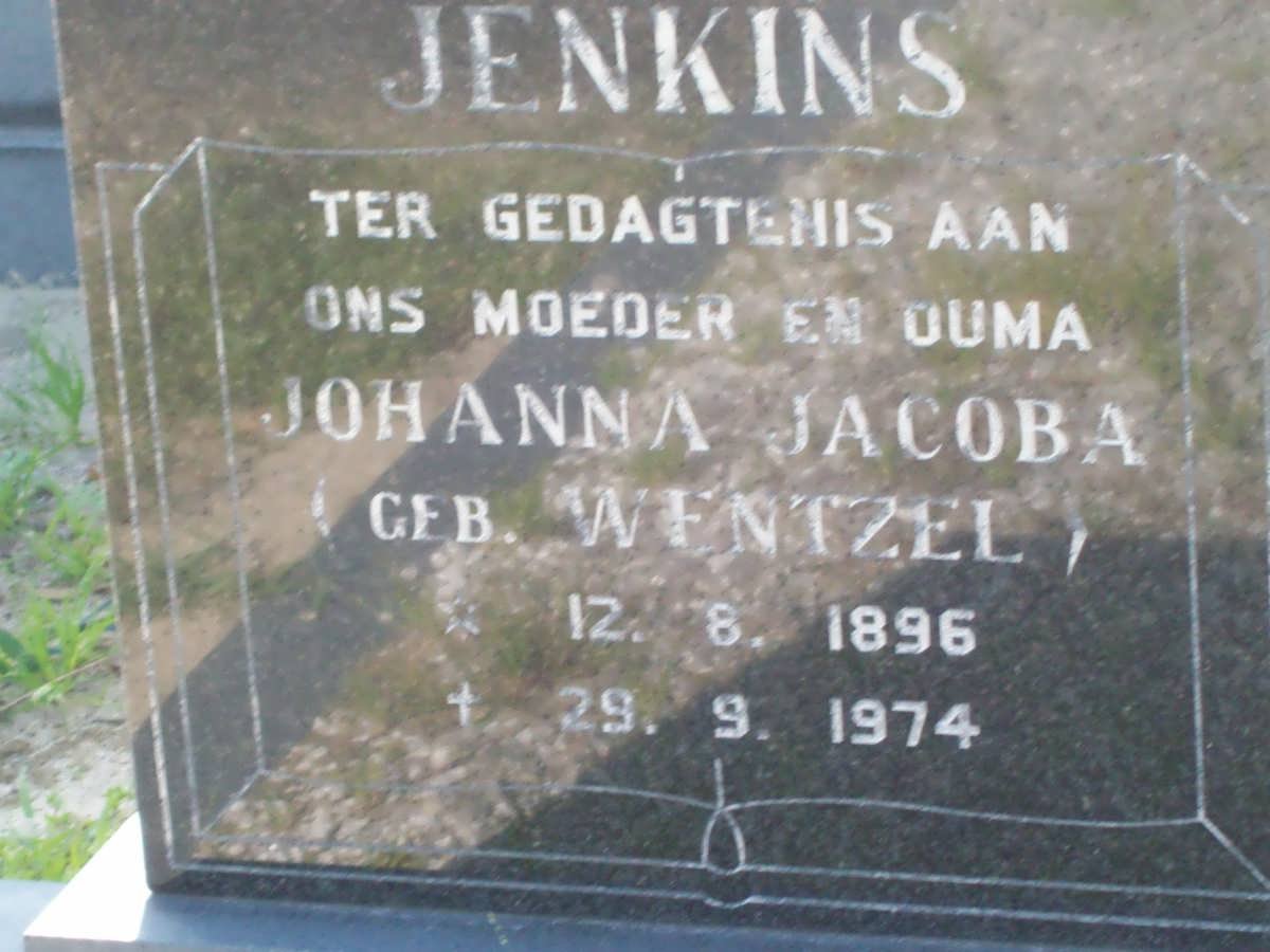 JENKINS Johanna Jacoba nee WENTZEL 1896-1974