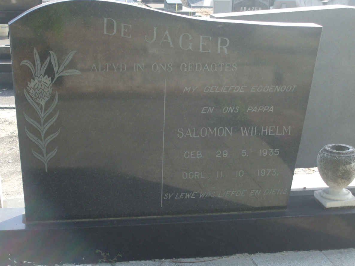 JAGER Salomon Wilhelm, de 1935-1973