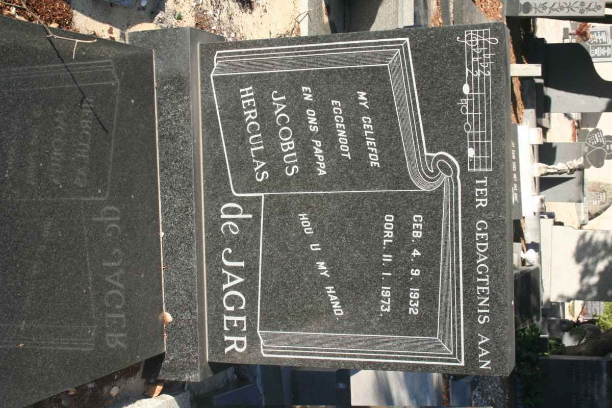 JAGER Jacobus Herculas, de 1932-1973