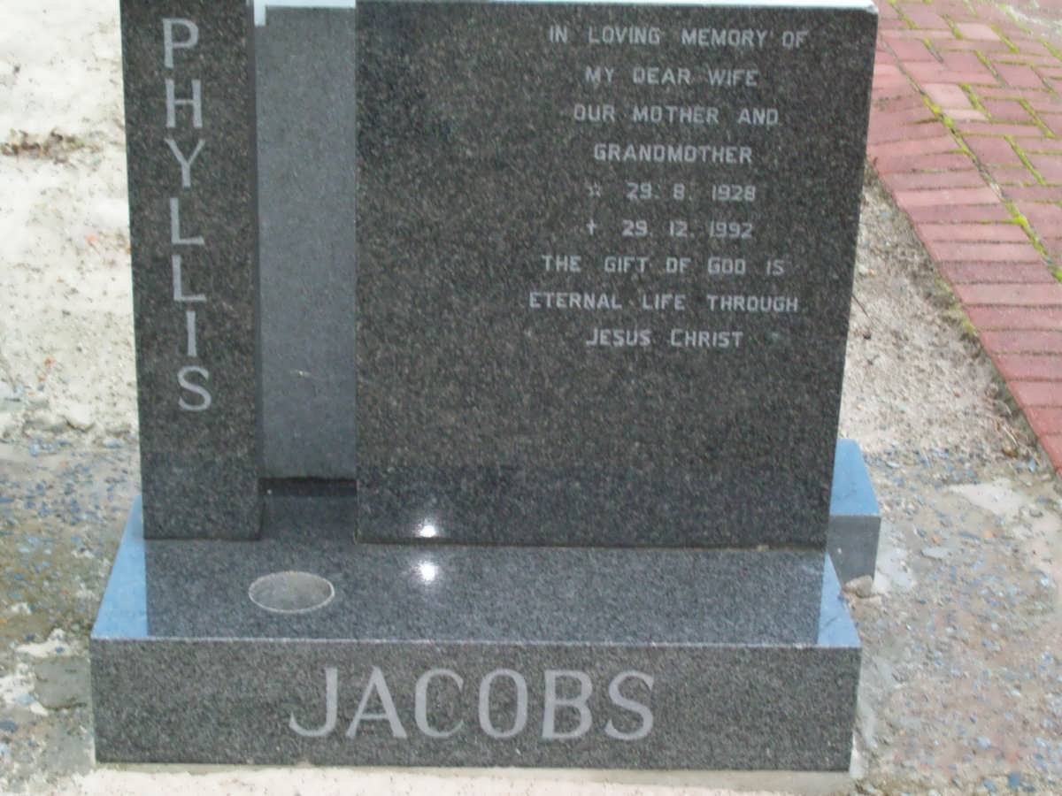 JACOBS Phyllis 1928-1992