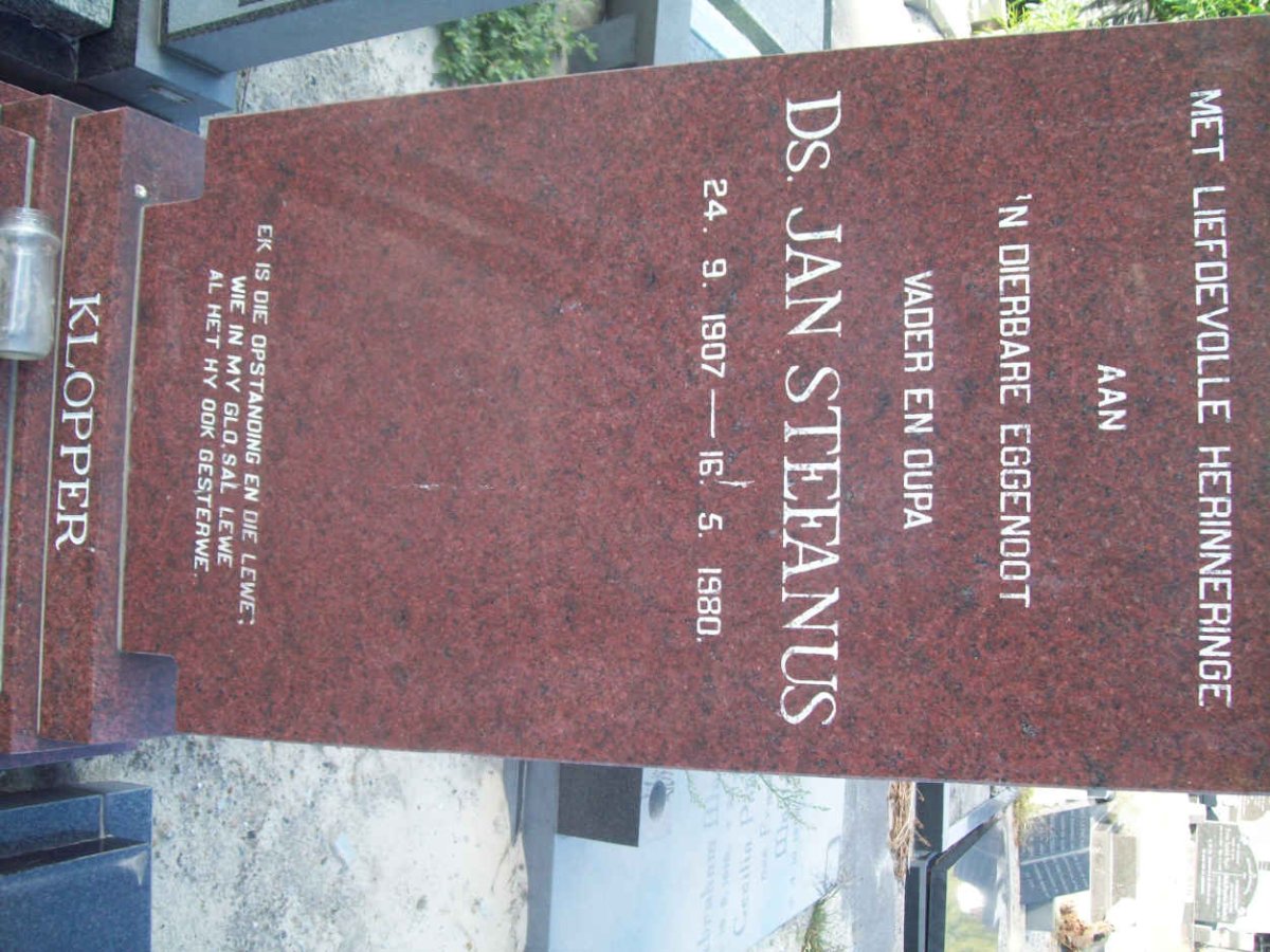 KLOPPER Jan Stefanus 1907-1980
