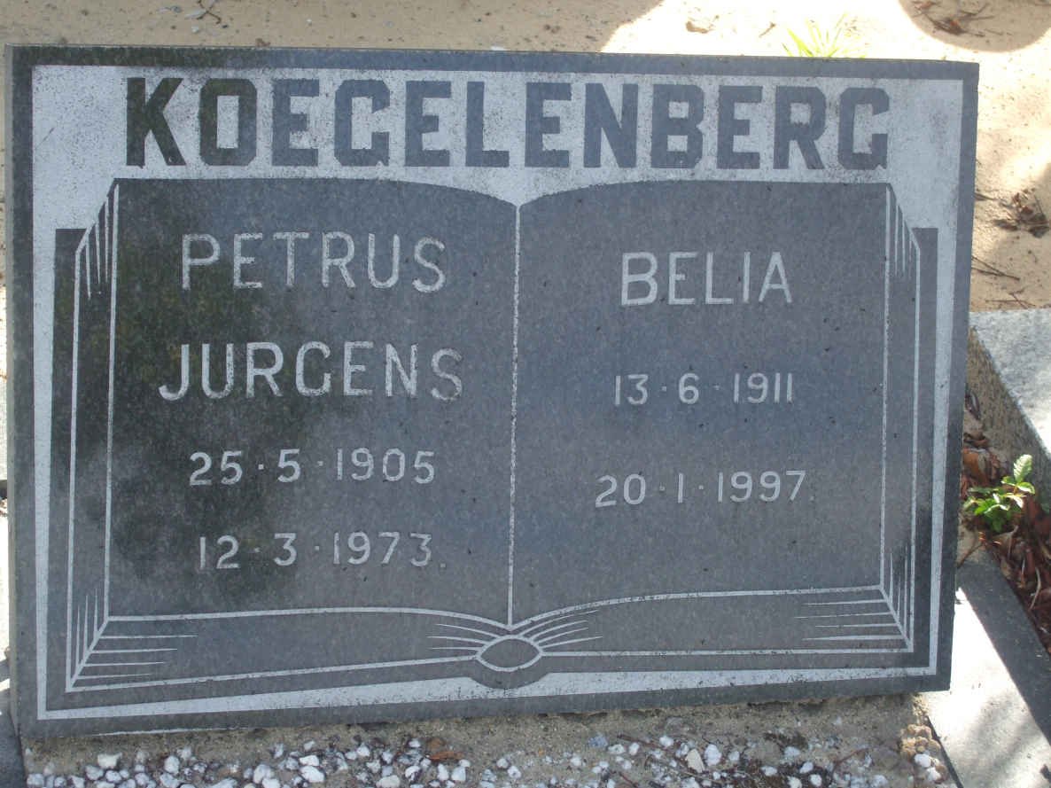 KOEGELENBERG Petrus Jurgens 1905-1973 &amp; Belia 1911-1997