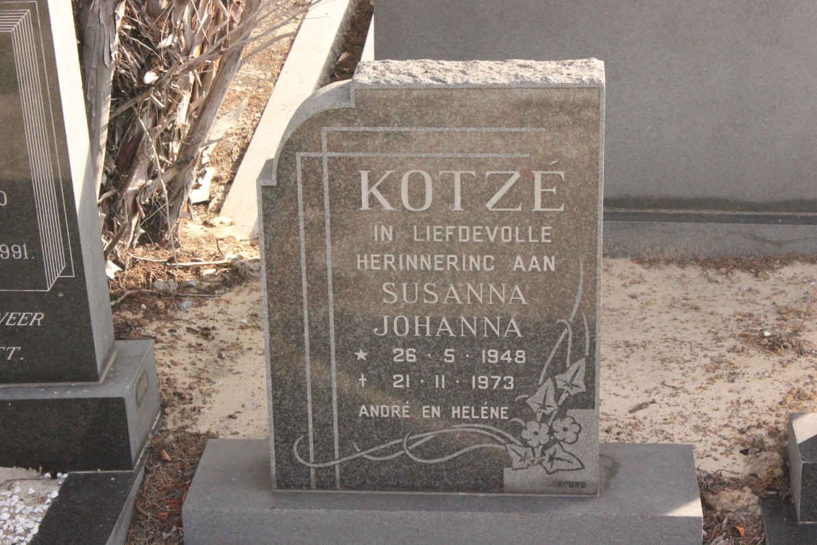 KOTZÉ Susanna Johanna 1948-1973