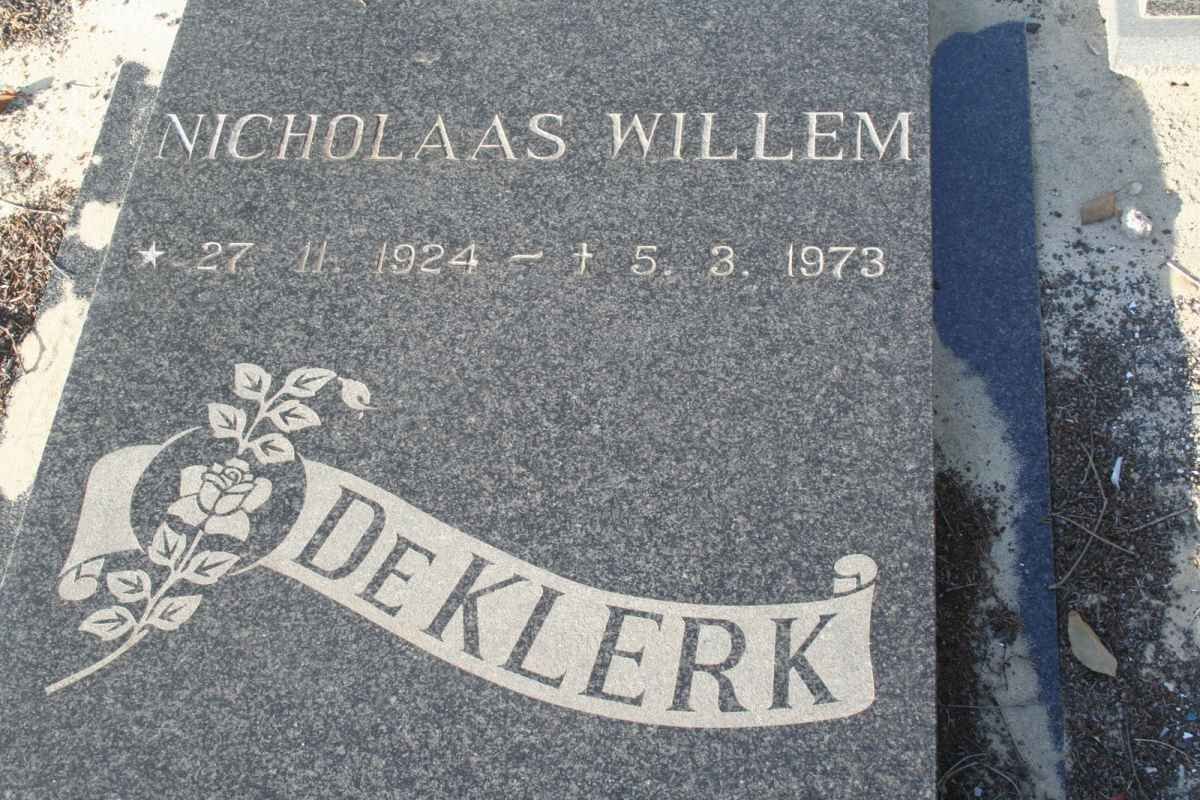KLERK Nicholaas Willem, de 1924-1973