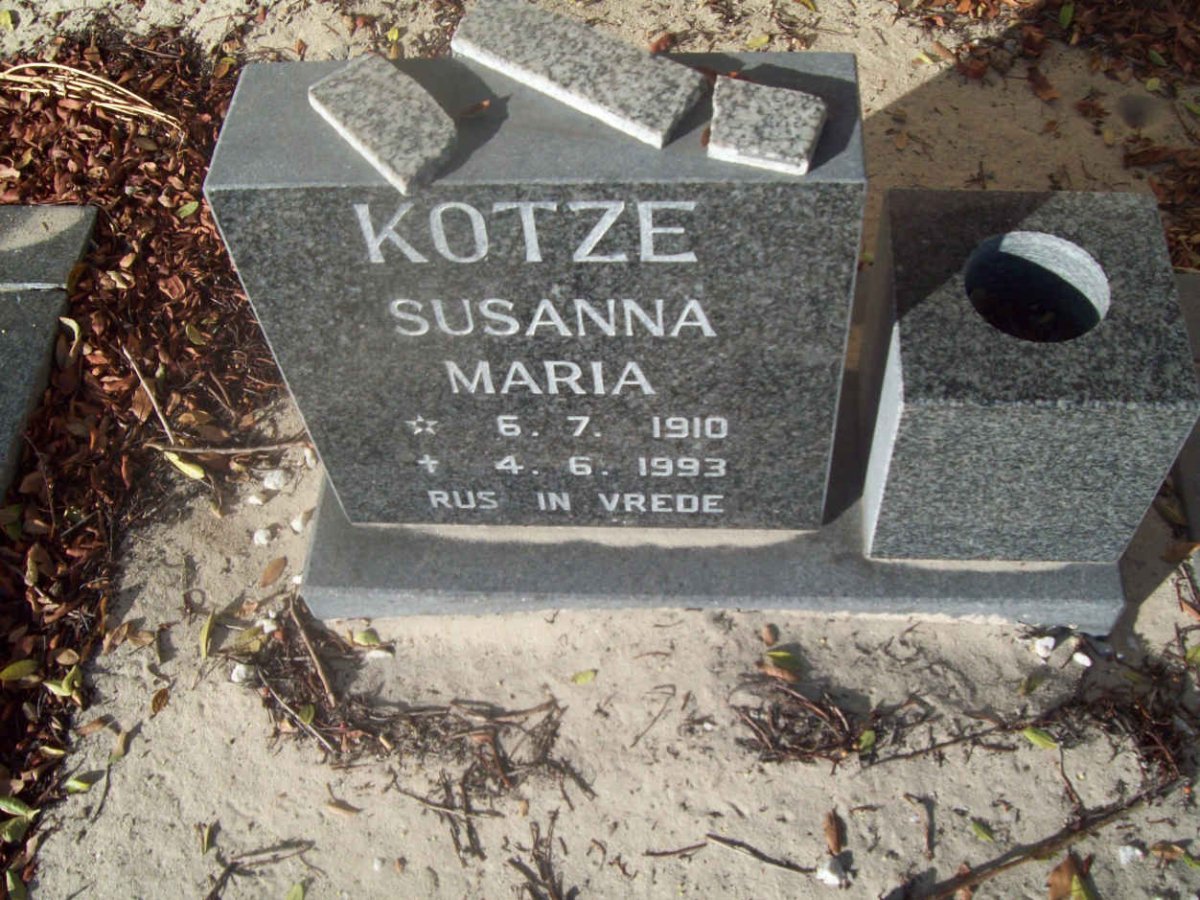 KOTZE Susanna Maria 1910-1993