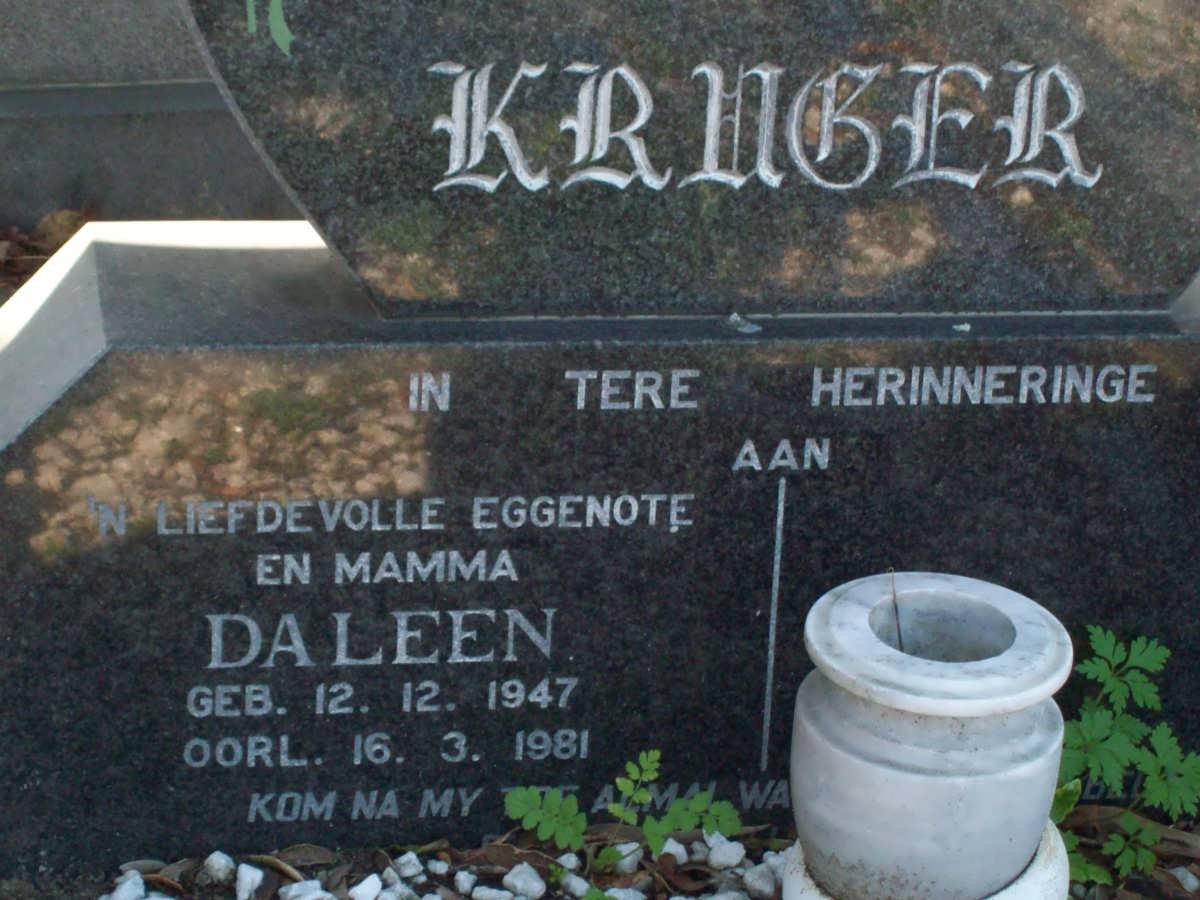 KRUGER Daleen 1947-1981