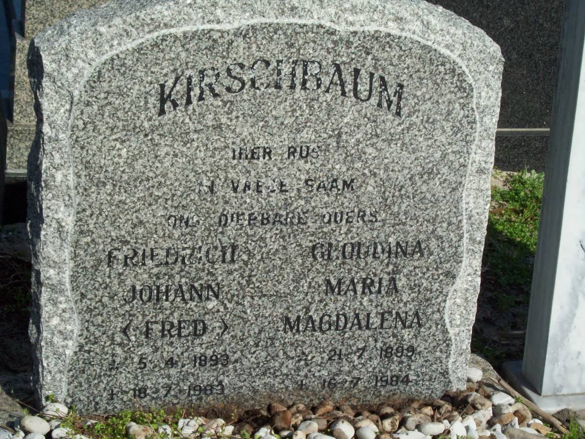 KIRSCHBAUM Friedrich Johann 1893-1983 &amp; Gloumina  Maria Magdalena 1899-1984