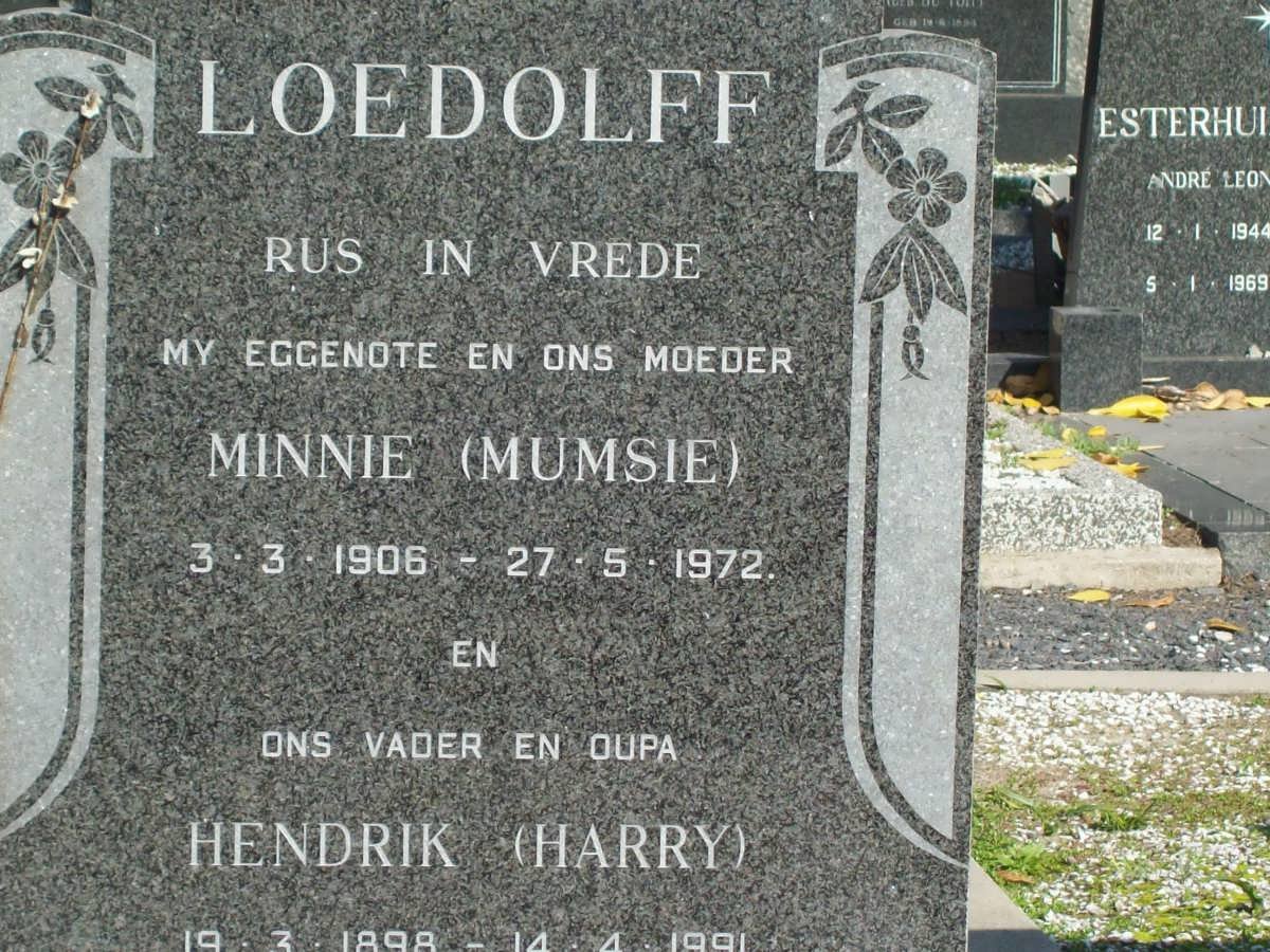 LOEDOLF Hendrik 1898-1991 &amp;  Minnie 1906-1972