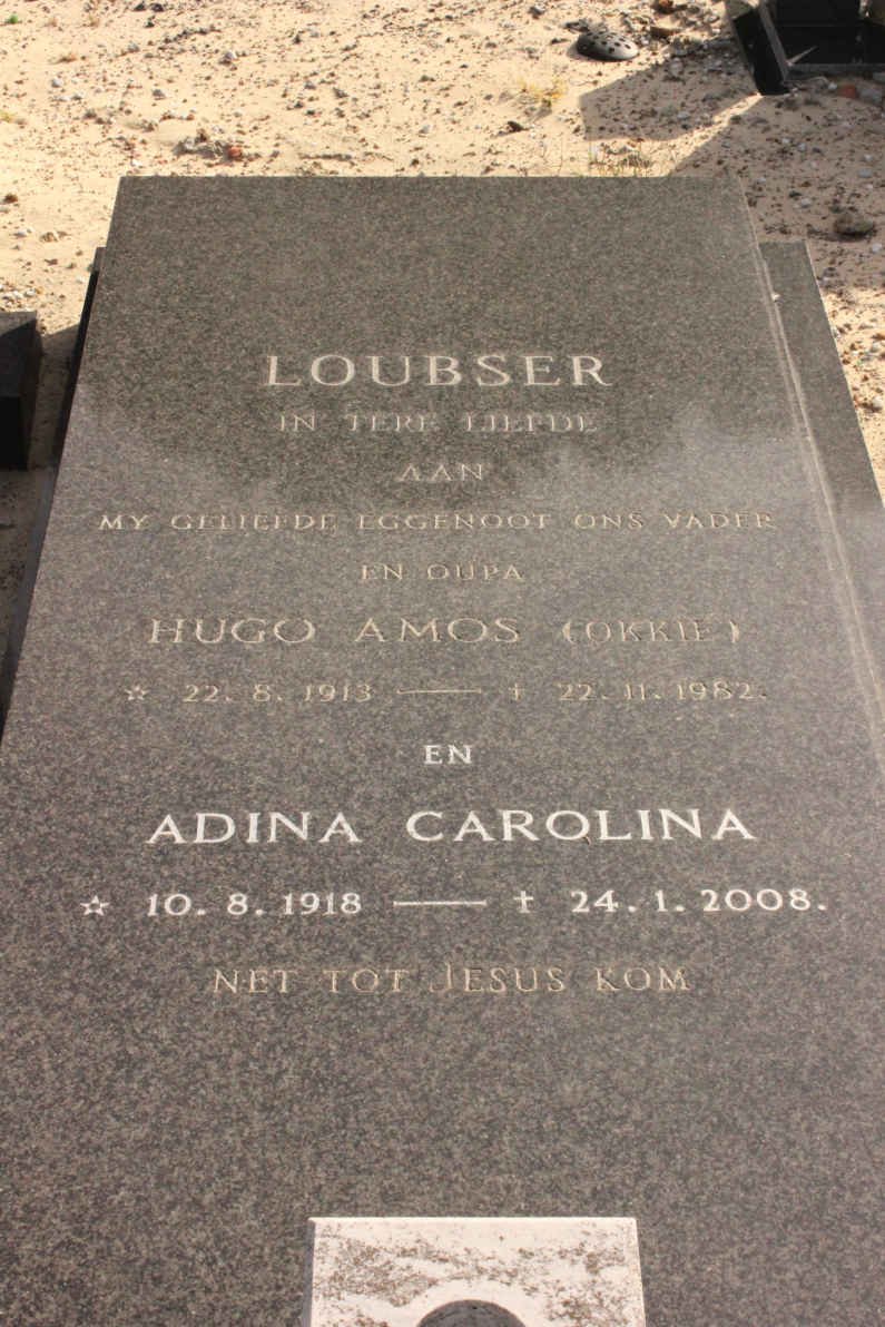 LOUBSER Hugo Amos 1913-1982 &amp; Adina Carolina 1918-2008
