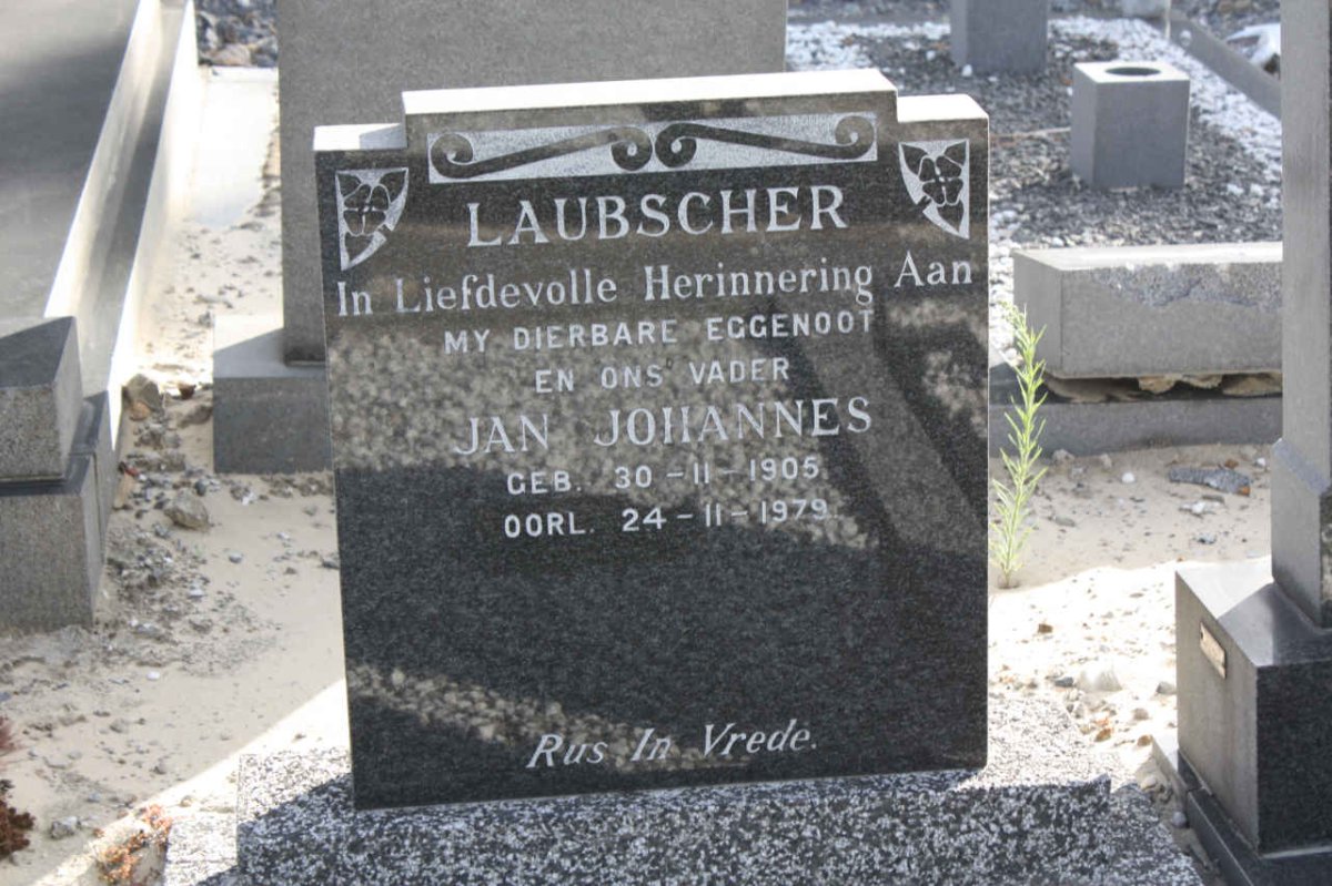 LAUBSCHER Jan Johannes 1905-1979