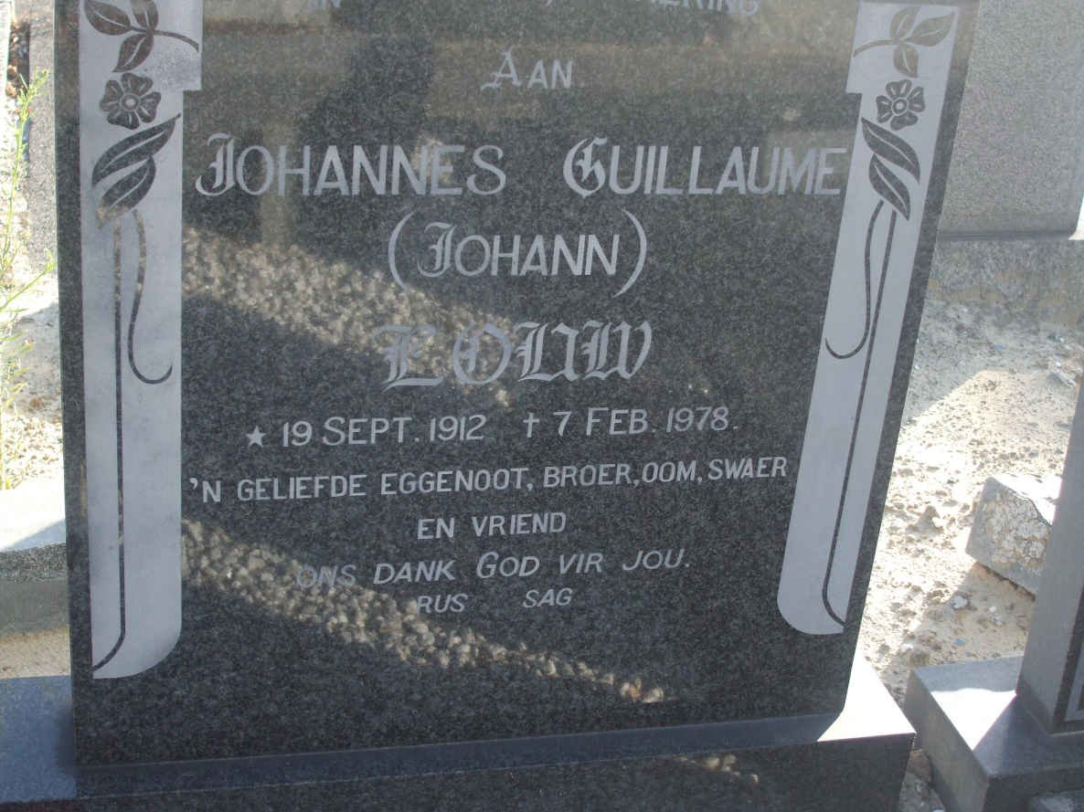 LOUW Johannes Guillaume 1912-1978 
