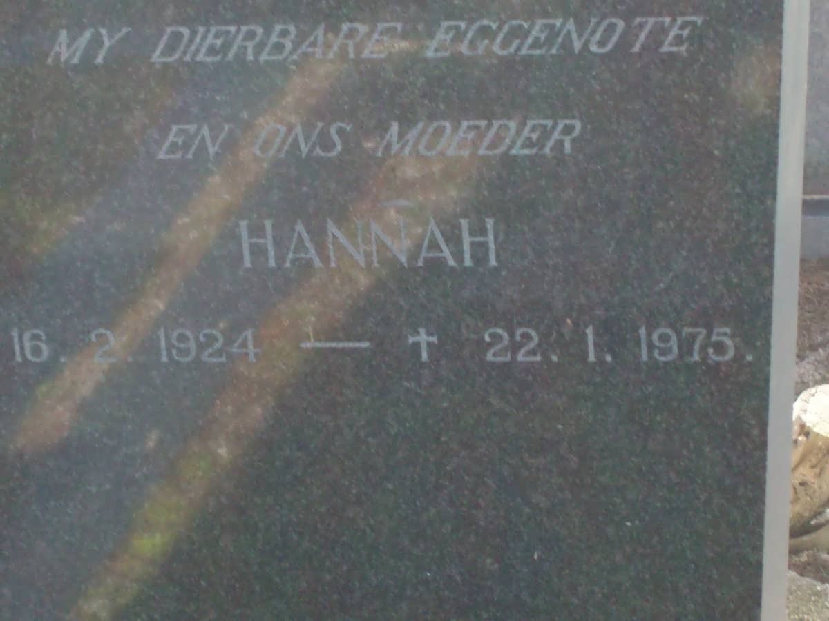 LAUBSCHER Hannah 1924-1975