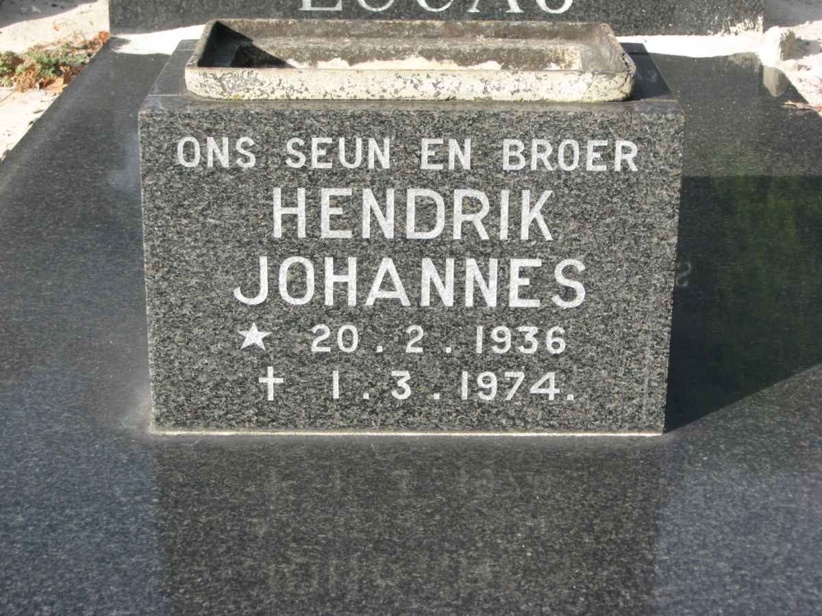 LUCAS Hendrik Johannes 1936-1974