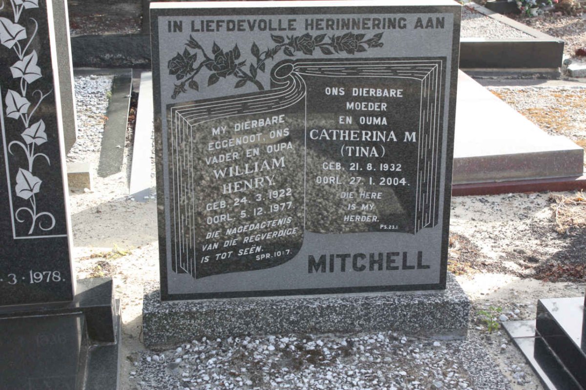 MITCHELL William Henry 1922-1977 &amp; Catherina M. 1932-2004