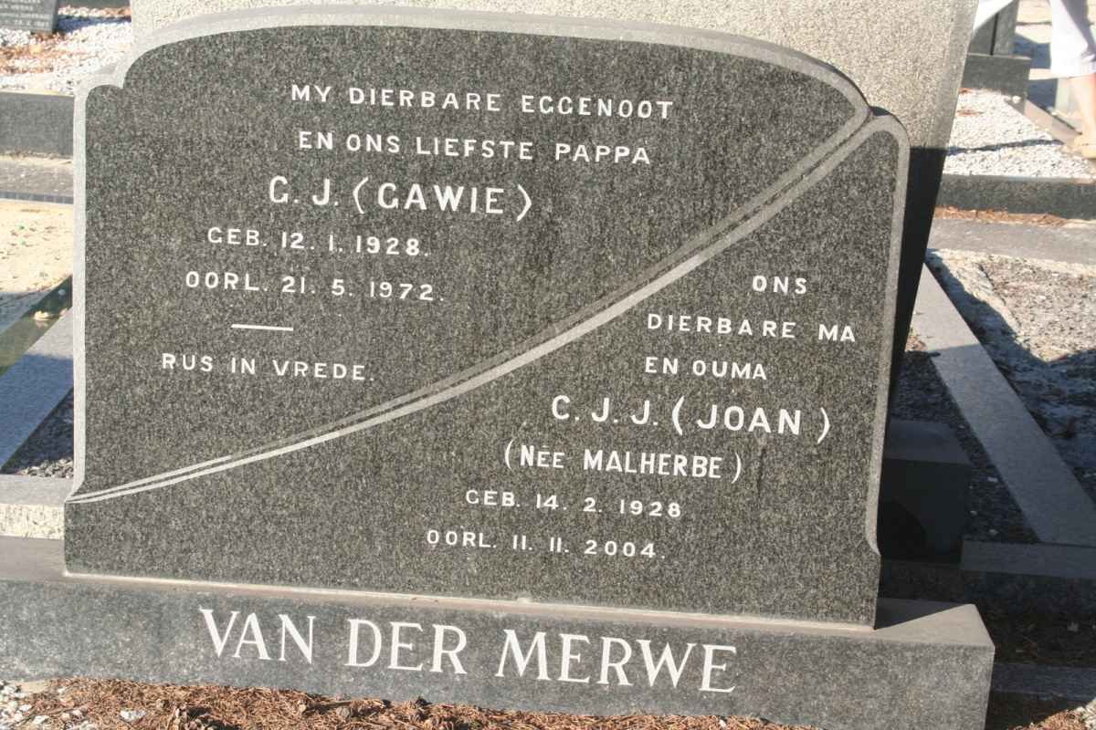 MERWE G.J., van der 1928-1972 &amp; C.J.J. MALHERBE 1928-2004