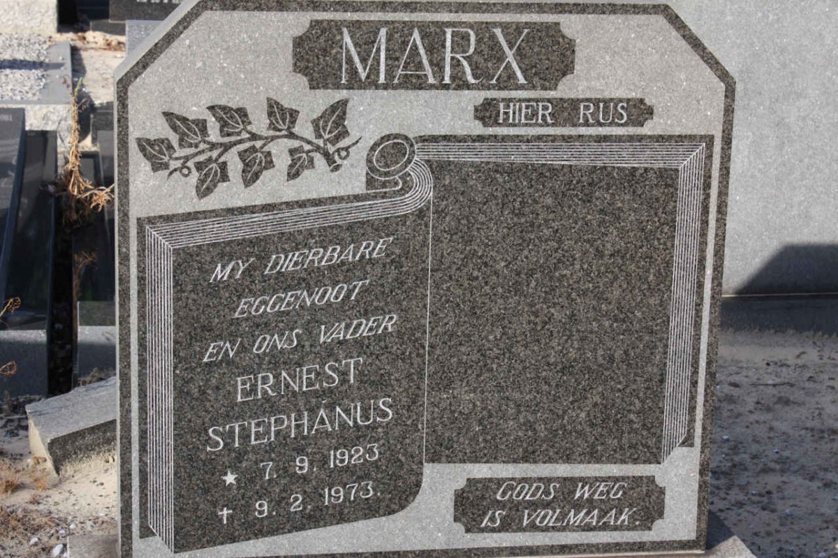 MARX Ernest Stephanus 1923-1973