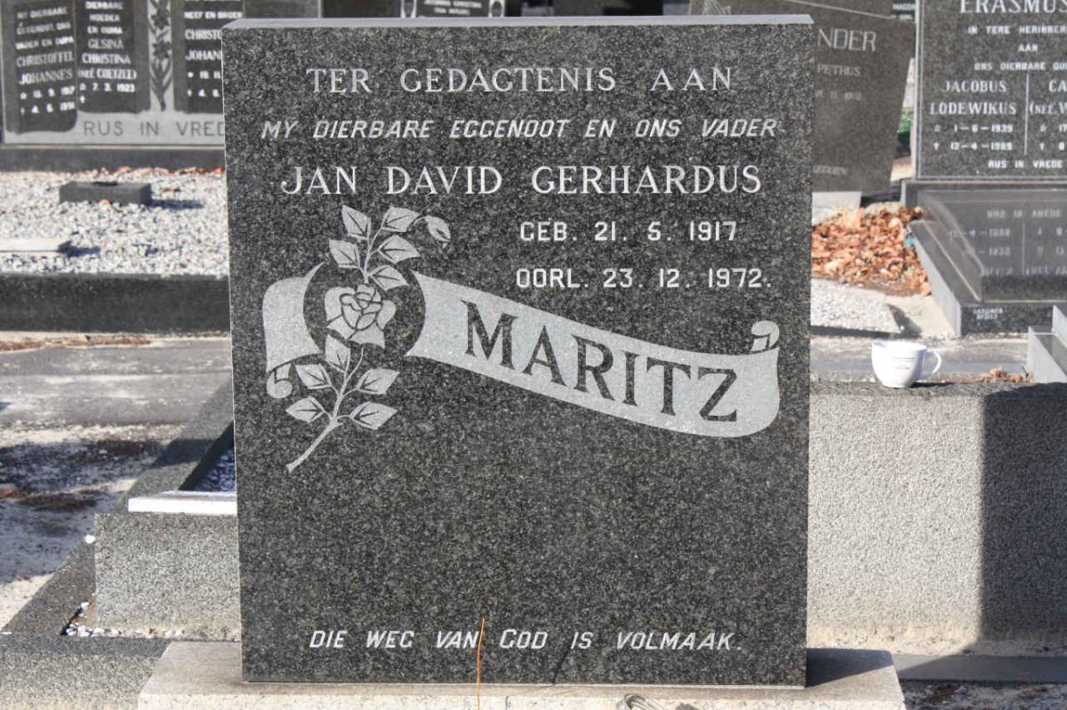 MARITZ Jan David Gerhardus 1917-1972