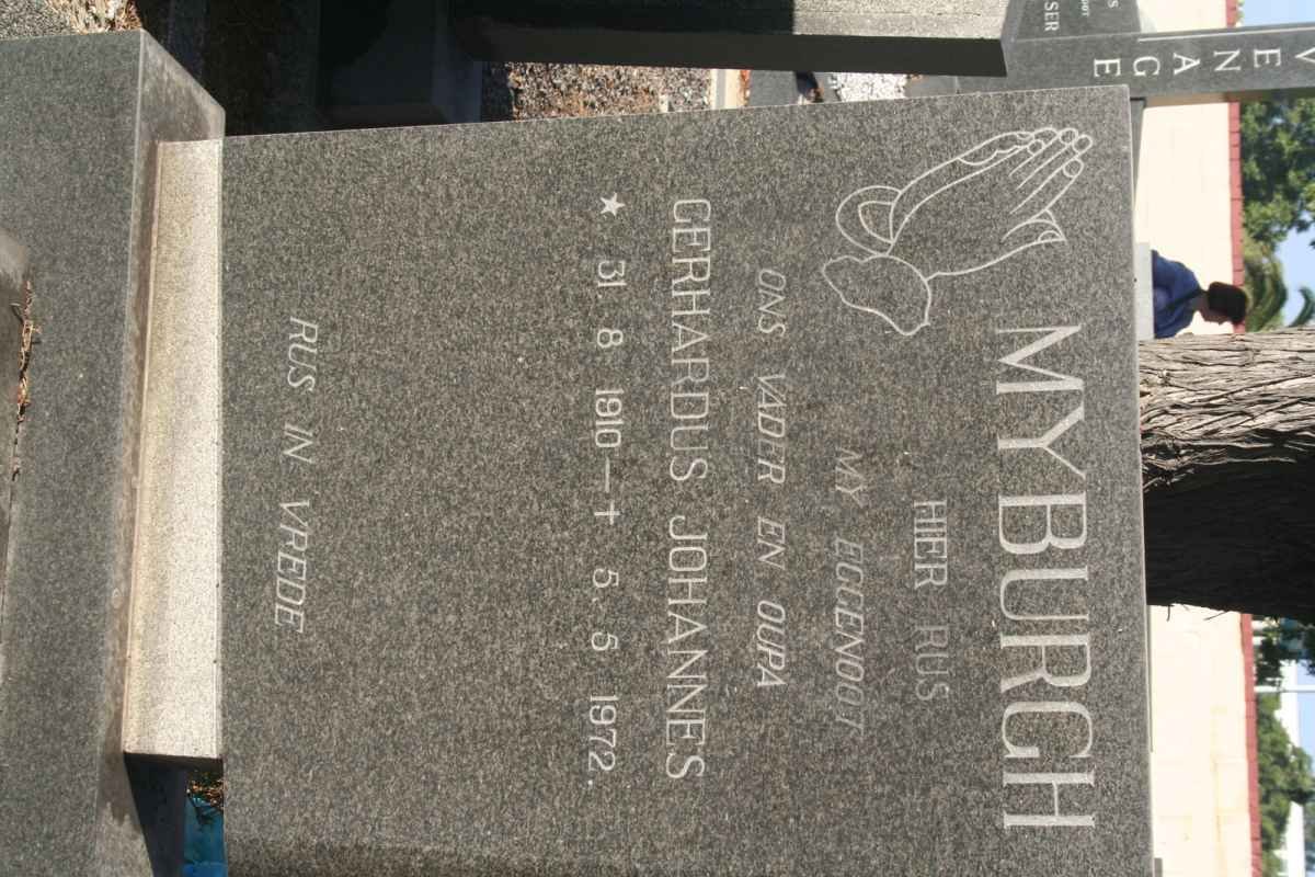 MYBURGH Gerhardus Johannes 1910-1972