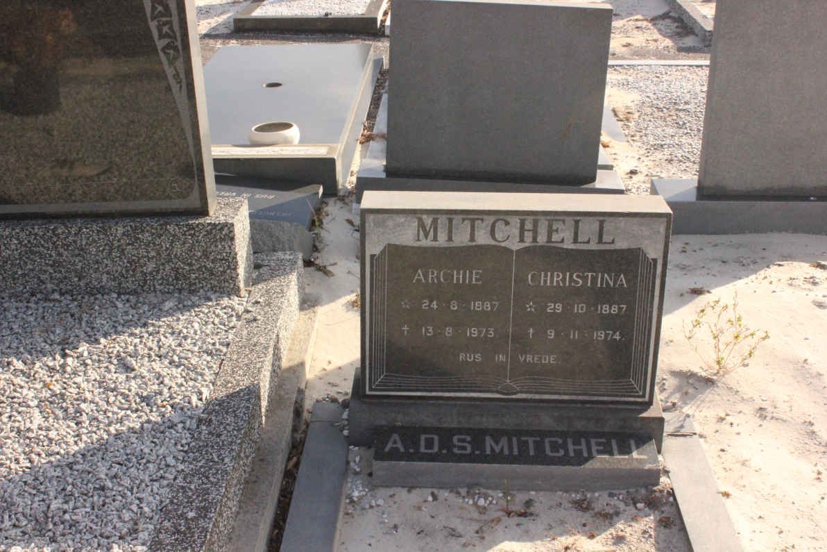 MITCHELL A.D.S. 1887-1973 &amp; Christine 1887-1974