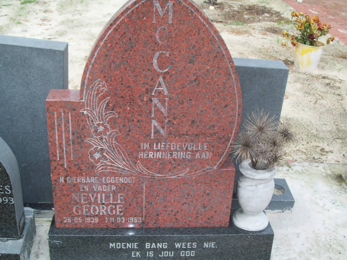 McCANN Neville George 1939-1993