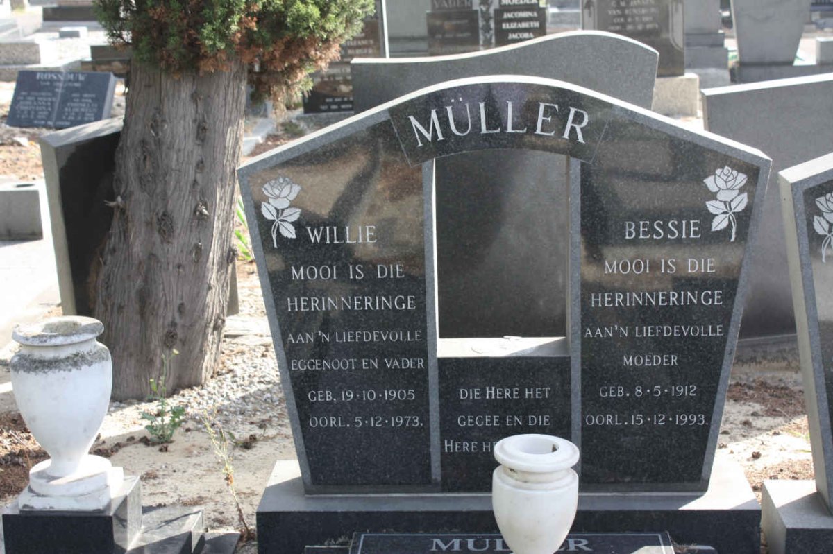MÜLLER Willie 1905-1973 &amp; Bessie 1912-1993