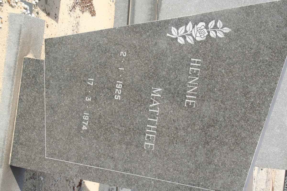 MATHEE Hennie 1925-1974