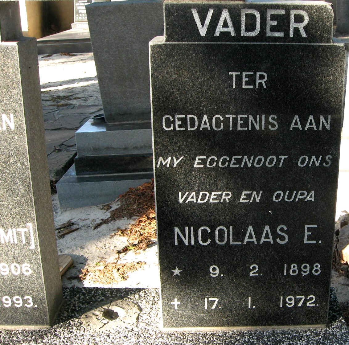 MOSTERT Nicolaas E. 1898-1972