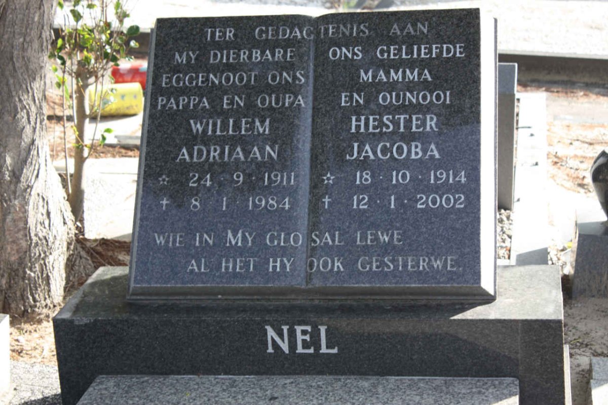NEL Willem Adriaan 1911-1984 &amp; Hester Jacoba 1914-2002
