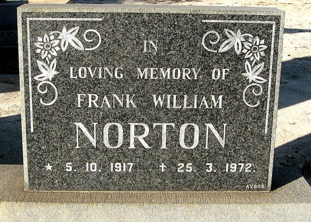 NORTON Frank William 1917-1972