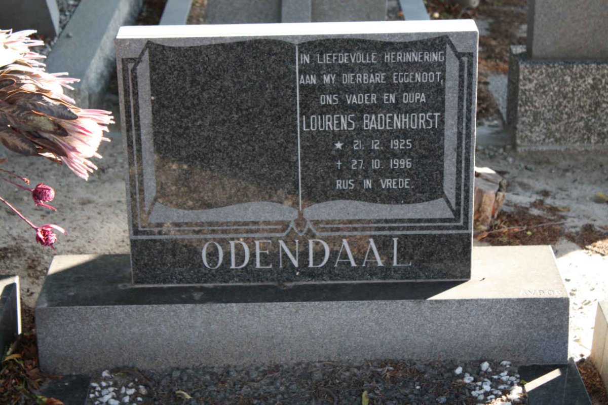 ODENDAAL Lourens Badenhorst 1925-1996